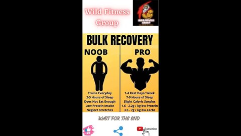 🔥Bulk recovery: noob v/s pro🔥#shorts🔥#viralshorts🔥#fitnessshorts🔥#wildfitnessgroup🔥