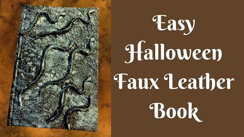 Halloween Crafts: How To Make A Faux Leather Book | Fake Leather With Toilet Paper And Glue