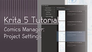 Krita 5.1 Tutorial: Comics Manager Project Settings