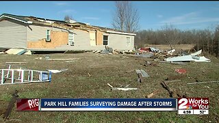 Park Hill families surveying damage after storms