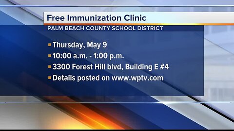 Palm Beach County School District holding free immunization clinic Thursday
