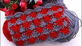 Wow! How to make crochet very easy stitch for blanket #crochet