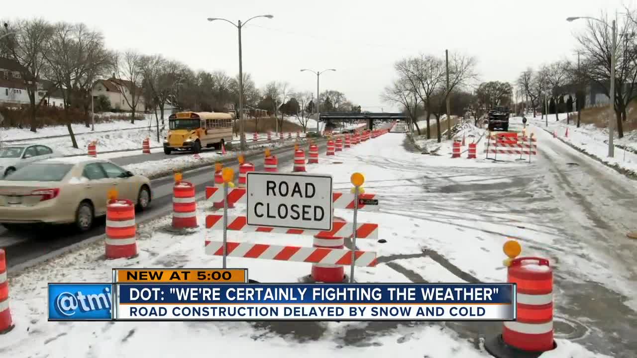 Rain and snow to blame for construction delays