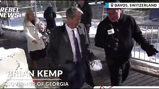 Brian Kemp avoid answering reporters about his WEF/ Davos meetings