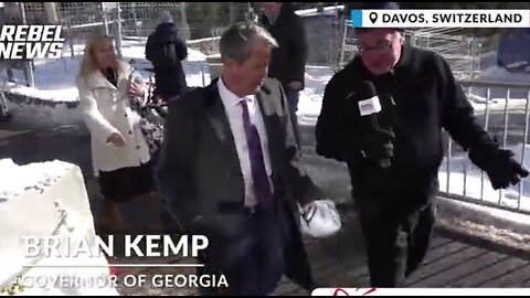 Brian Kemp avoid answering reporters about his WEF/ Davos meetings