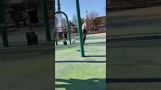 Old Man Back Flipping Off Swing