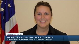 Monroe Police Corporal Renae Peterson recovering after being shot