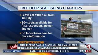 Fishing charter offers free trip to Irma recovery workers