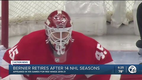 Former Red Wings goaltender Jonathan Bernier announces retirement