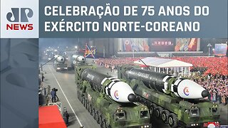 Coreia do Norte exibe número recorde de mísseis em desfile