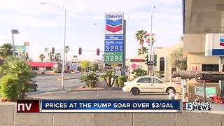 Las Vegas gas prices now 40 cents above average