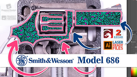 Smith & Wesson 686 Vector Design Files for Laser Engraving | Fiber Laser Metal Engraving