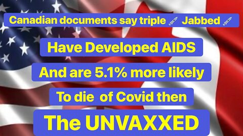 TRIPPLE VAXXED 5.1% more likely to DIE from COVID then UNVAXXED AND NOW HAVE AIDS #UCNYNEWS