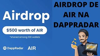 Airdrop de AIRCOIN na Dappradar: $500 em AIR para 100 ganhadores