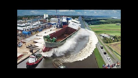 Ship Launch 10 Awesome Waves FAILS and CLOSE CALLS