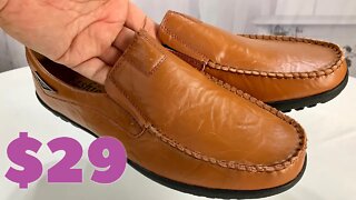 Cheap Casual Leather Slip-On Penny Loafer Shoes Review