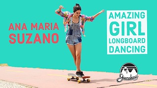 Amazing longboard dancing girl shows off skills