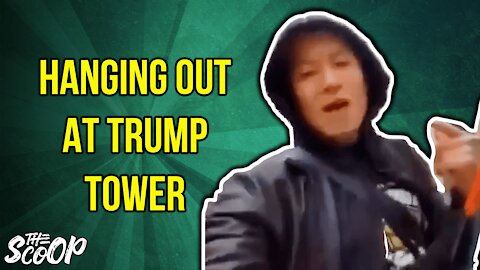 BLM Member Dangling On Trump Tower DEMANDS To Speak To The President