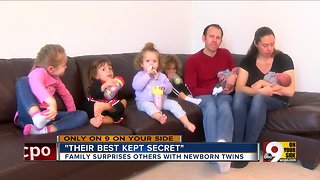 Parents surprise family with second set of twins