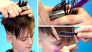 How To Cut Hair With Feather Razor | Texturising Razor Tutorial