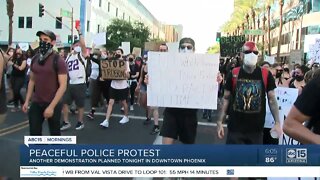 Another night of peaceful protests in downtown Phoenix