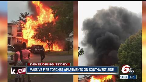 Massive fire at Horizon Apartments destroys units on Indianapolis' southwest side