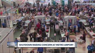 Government shutdown raising concerns at Detroit Metro Airport