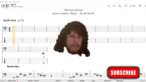 Michael Jackson - Beat It (Bass Tab)