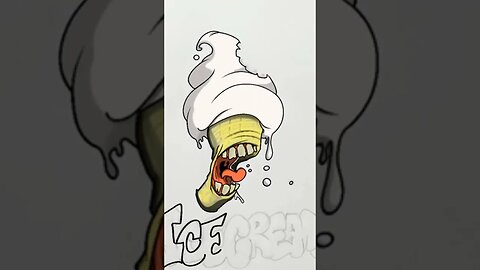 Funny IceScream Character T-shirt Design in Procreate #art #procreate #design #tshirt #gaming #snack