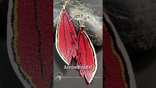 ARROWHEADS, 3 inch, leather feather earrings