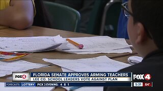 Florida Senate approves arming teachers while Lee County votes against plan