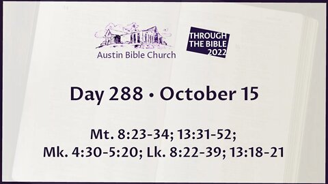 Through the Bible 2022 (Day 288)