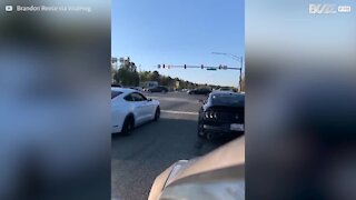 Condutor choca contra rail depois de exibir potencia do carro
