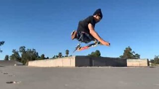 Inspiring disabled skater pulls amazing tricks