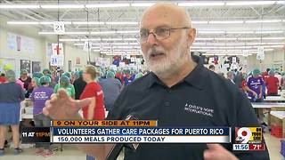 Volunteers pack 150K+ meals for Puerto Rico