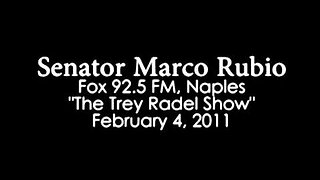 Sen. Rubio Talks ObamaCare Repeal, Debt Ceiling and Egypt on "The Trey Radel Show"