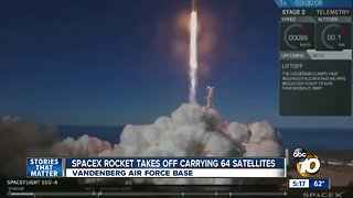SpaceX rocket takes off