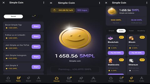 Simple Tap | How To Mine More Simple Coins | Upgrading Boosters | Token Airdrop 2024