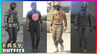 Top 4 Easy To Make Male Tryhard Outfits Using Clothing Glitches #9 (GTA Online)