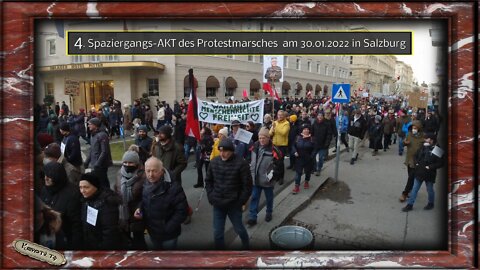 4. Spaziergangs-AKT des Protestmarsches am 30.01.2022 in Salzburg