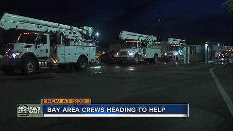Tampa Bay area crews head to Panhandle to help victims of Hurricane Michael