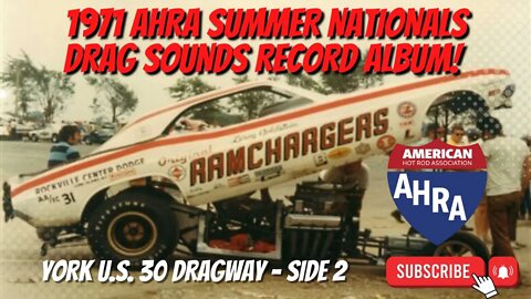 1971 Summer Nationals Drag Racing Record Album! Funny Car and Super Stocks! Side 2 of 2! #nitro