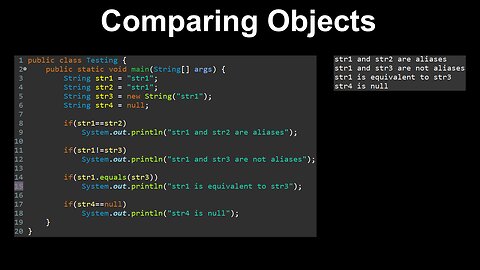 Comparing Objects - AP Computer Science A