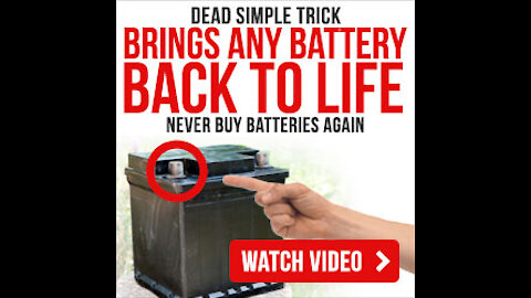 Newly Discovered Simple Technique To Bring Any Car Battery Back To Life! (Never Buy Batteries Again)