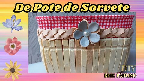 POTE DE SORVETE ORGANIZADOR/FAÇA VOCÊ MESMO!! DIY