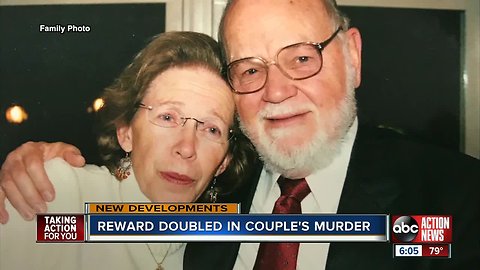 Reward money nearly doubled in case of Clearwater couple found shot to death