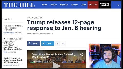 Trump Releases 12-Page Response To January 6th Hearings