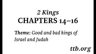 2 Kings Chapter 14-15-16 (Bible Study)