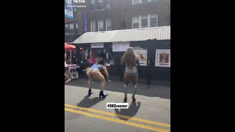 Drag queens twerk and dance provocatively in front of children at an all ages drag show in NY