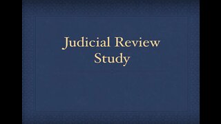 Judicial Review Study